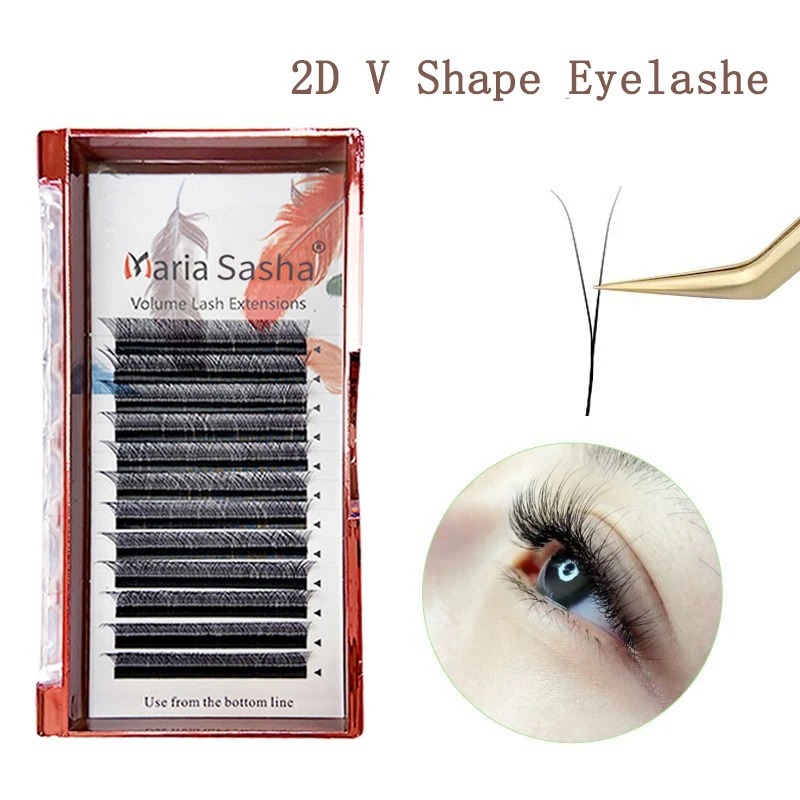 Eyelash Extension For Asian Eyes - MARIA 2D Rzęsy w kształcie litery