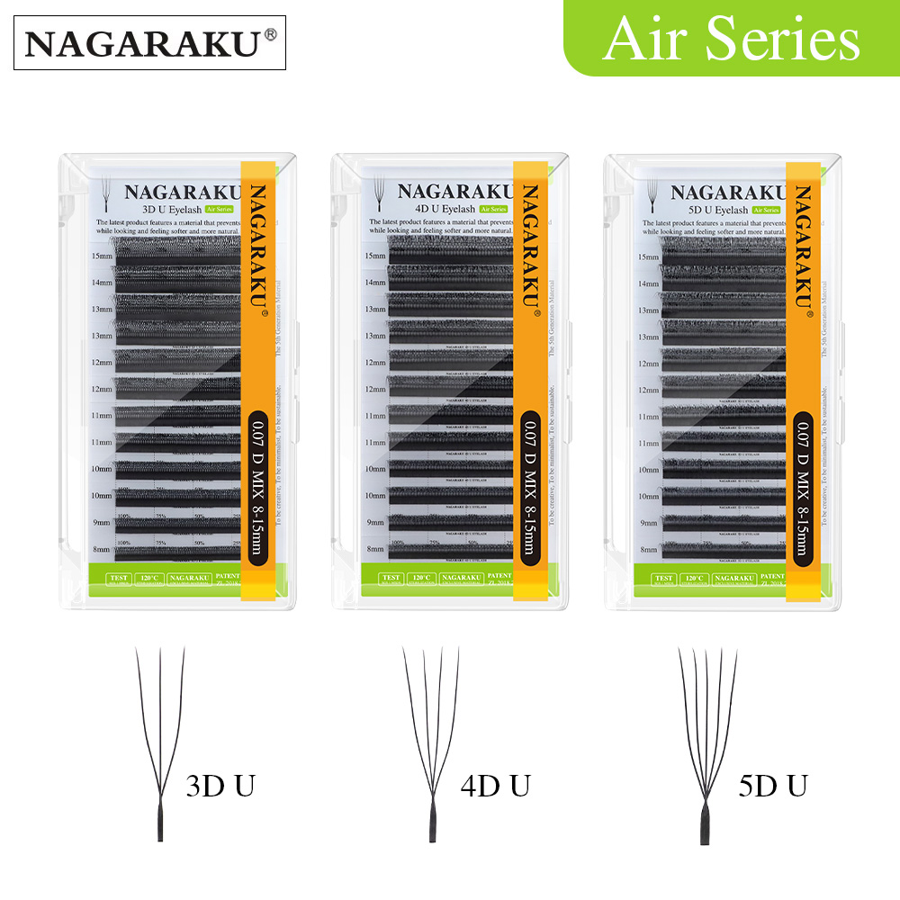 NAGARAKU Rzęsy w kształcie lit – Eyelash Extension Human Hair recenzja i cena